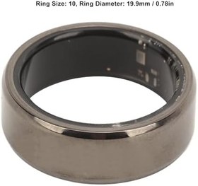 Resim Akıllı Yüzük, Akıllı Sağlık Halkası Spor Takip Cihazı Adım Sayma Uyku Kalitesi İzleme IP68 Su Geçirmez Takip Cihazı Yüzük, IOS Için Android Için Şarj Kutusu Ile (10 numara) 