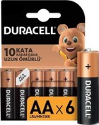 Resim Basic AA 6'lı Kalem Pil Duracell