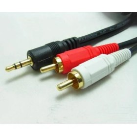 Resim Nivatech 1.5m 3.5 mm 2 RCA Line Aux Ses Kablosu Dayanıklı Tasarım ve Yüksek Hız Destekli 