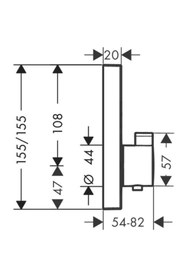 Resim Hansgrohe Showerselect Termostatik Duş Bataryası Satin Siyah 
