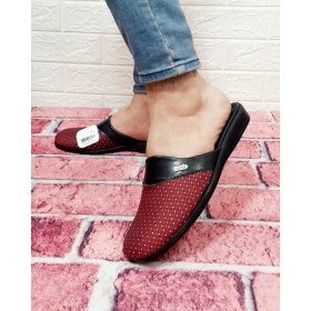 Resim Gezer 01028 Bordo-Siyah Ev Içi Erkek Terlik, Damat Terlik 