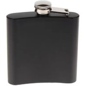 Resim evimdeyokyok Siyah 6 oz Çelik Cep İçki Kanyak Matarası 