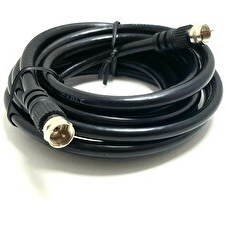 Resim Electroon F Konnektörlü 5 Metre Hazır Siyah Uydu Anten Kablosu 