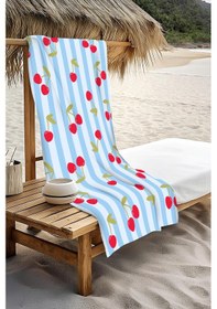 Resim Dijital Baskı Plaj Deniz Havlusu Kiraz Desenli Peştamal Hvl0034 Renkli 