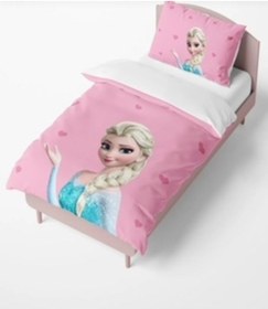 Resim Elsa Pembe Dijital Baskı Nevresim Takımı 