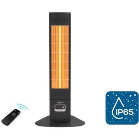 Resim Dysis Single X Karbon Serisi IP65 Suya-Toza Dayanıklı 2300 W Siyah Uzaktan Kumandalı İç/Dış Mekan Isıtıcı 