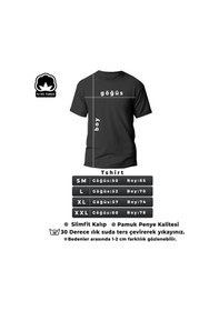 Resim Unisex Kelebek Baskılı Tasarım Tshirt SIYAH 