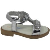 Resim MOMYKİDS Kız Çocuk Momy Shoes Bebe Sandalet Gümüş 