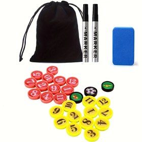 Resim Yedek Manyetikler için Koçluk Panoları, Oyuncu Manyetikleri ve Futbol ve Basketbol Koçluk Panoları için Tasarlanmış Kuru Silgi Kalemi, Koçlar için Taktik Strateji Panosu Aksesuarları dahil. 