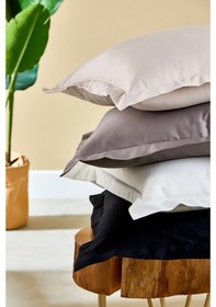 Resim Linens Mix&Match Saten Volanlı Yastık Kılıfı Seti Vizon 