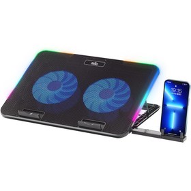 Resim Hepta Collection Classone Mila Serisi M2 R-TYPE RGB Işıklı, 2 Büyük Fan, Telefon Standı,2 USB Notebook Soğutucu Stand 