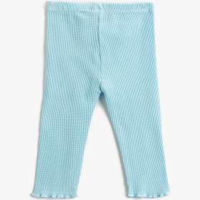 Resim Kız Bebek Dokulu Basic Tayt Beli Lastikli Pamuklu 