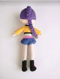 Resim MİNOHOUSE Amigurumi K-Pop Demon Hunters Rumi Bebek Organik Oyuncak 