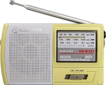 Resim SONIVOX VS-R321 KREM RENK CEP TİPİ ANALOG FM RADYO Powermaster