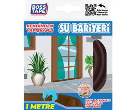 Resim Boss Tape Duş, Kapı Eşiği, Mutfak Tezgahı Etrafı Su Kesici Bariyer Kahverengi 1 Metre 
