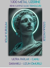 Resim Mitolojik Yunan Tanrı Heykeli - Modern Metal Tablo 