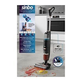 Resim Sinbo SFC-4102 Islak Kuru Siyah Şarjlı Dikey Süpürge Siyah 