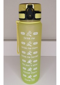 Resim Shop-Set 1000 ML Tritan Motivasyonlu Su Matarası Neon Sarı 