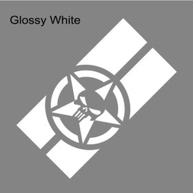 Resim Liangmei Kafatası Ordu Yıldız Araba Vinil Hood Dekor 