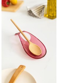 Resim Akrilik Mürdüm Tezgah Üstü Kirli Kaşıklık & Kepçe Altlığı Çok Renkli 