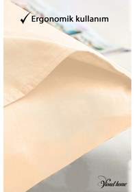 Resim Vionel Home Pamuklu 2'li Yastık Kılıfı 50 x 70 Düz Bej 