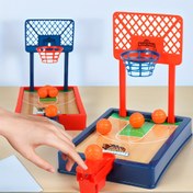 Resim Gençler için Etkileşimli Parmak Basketbol Oyunu - Otomatik Top Geri Dönüşlü Masaüstü Atış Makinesi, Ebeveyn-Eğiticiler Bağlantısı İçin Eğitici Oyuncak, Yaş 3+, Mavi ve Kırmızı Plastik Tasarım 