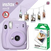 Resim Fujifilm Instax Mini 11 Lila Fotoğraf Makinesi Ve Çiçek Kıskaçlı Hediye Seti 