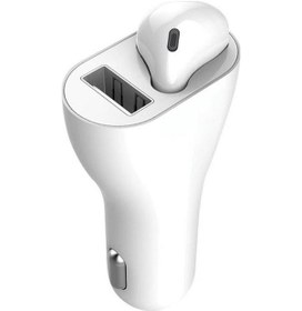 Resim Mf Product Jettpower 0180 Araç Şarjı & Mono Bluetooth Kulaklık Beyaz 