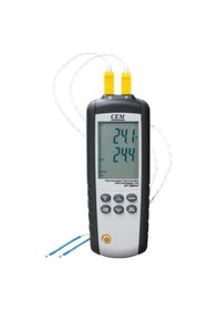 Resim Cem Dt38f Sıcaklık Kayıt Cihazı 2 Kanallı Datalogger 