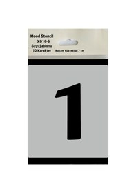 Resim Stencil Rakam Boyama Şablonu X016-sayı Rakam Yüksekliği 7 Cm 