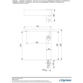 Resim Eca Icon Yüksek Tip Lavabo Bataryası 102188044H 