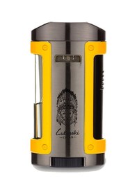 Resim Lubinski Sehpalı Kılıflı Dört Torch Puro Çakmağı Gunmetal-sarı 
