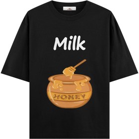 Resim Milk Honey - Hamile Oversize Tshirt - Siyah / M / Oversize 