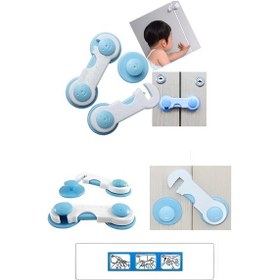 Resim Çocuk Bebek Güvenlik Koruma Dolap Kilidi Geçmeli 2 Li Kilit Seti Takımı Çok Renkli 