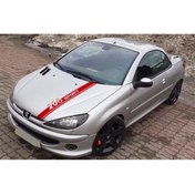 Resim Dark Wind Peugeot 206 Sport Yazılı Ön Kaput Sticker Etiket Modeli 