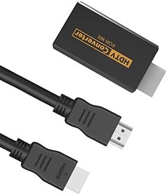 Resim Wii HDMI Adaptörü, HDMI Kablolu Wii - HDMI Dönüştürücü (Siyah) 