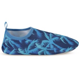 Resim Civil Boys Palmiye Baskılı Tabansız 31-35 Numara Deniz Ayakkabısı - Lacivert - Lacivert / 32 Numara 