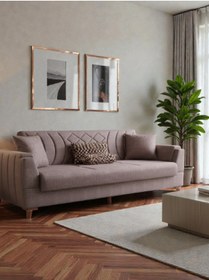 Resim Öztürk Mobilya Design Pelona 3'lü Kanepe Salon, Oturma Odası, Yataklı Bazalı, Üçlü Kanepe 