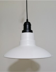 Resim Rioligh Retro Beyaz Içi Beyaz Tekli Metal Sarkıt Çap: 30Cm 