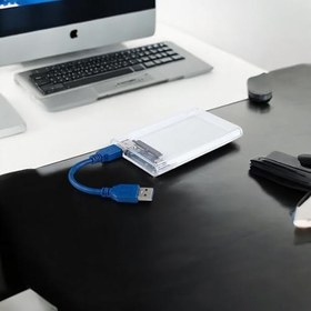 Resim KENLY Şeffaf 2.5" Sata SSD Usb 3.0 Harici Slim Harddisk Kutusu 