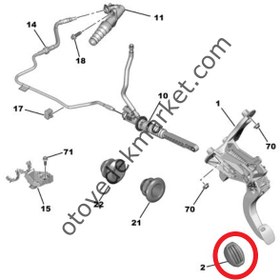 Resim Citroen C4 (2021-2024) Debriyaj Pedal Lastiği (Orijinal) 