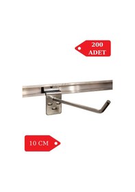 Resim Kanallı Pano Kancası 10 Cm Raf Askısı Raf Kancası Mağaza Düzenleme 200 Adet 