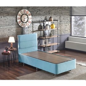 Resim Nironyatak Cozy Baza Ve Başlık - 100 x 200 CM Cm Tek Kişilik Sandıklı Bebek Mavis 