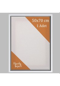 Resim Beyaz Çerçeveli Tuval 50 x 70 CM Yatay & Dikey Profesyonel %100 Pamuk Boş Tablo 