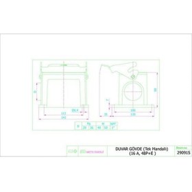 Resim Mete Enerji 29091S 48X16A. Duvar Gövde (Tek Mandallı) 