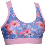 Resim Kadın Sütyen Sünger Destekli Spor Büstiyer Desenli Fitness KARIŞIK-27 NIC80508_R151 Çok Renkli 