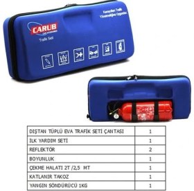 Resim Carub Trafik Seti Eva Lüx Belgeli 1kg Söndürcülü 