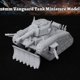 Resim OMGLOBAL 28mm TTRPG Vanguard Tank Miniature 3D Dozer Blade ile - Dayanıklı Plastik Zırhlu Araç Etkinlik Propu için Bilim Kurgu Rol Yapma Oyunları, Futuristik Savaş Sahne ve Masaüstü Etkinlikler (Gri), Savaş Sahne Aksesuarı, Gerçekçi Taktik Tasarım, Yüksek Kaliteli Baskı 