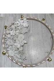 Resim Gülce Kasnak Dantelli Gelin Tefi 