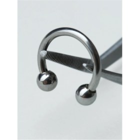 Resim HD Piercing Düz Yarımay Silver Piercing 